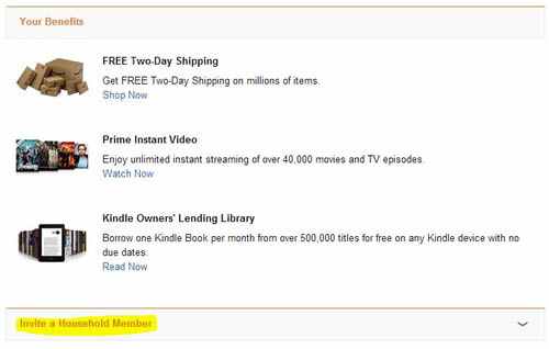 Share Your Amazon Prime Benefits