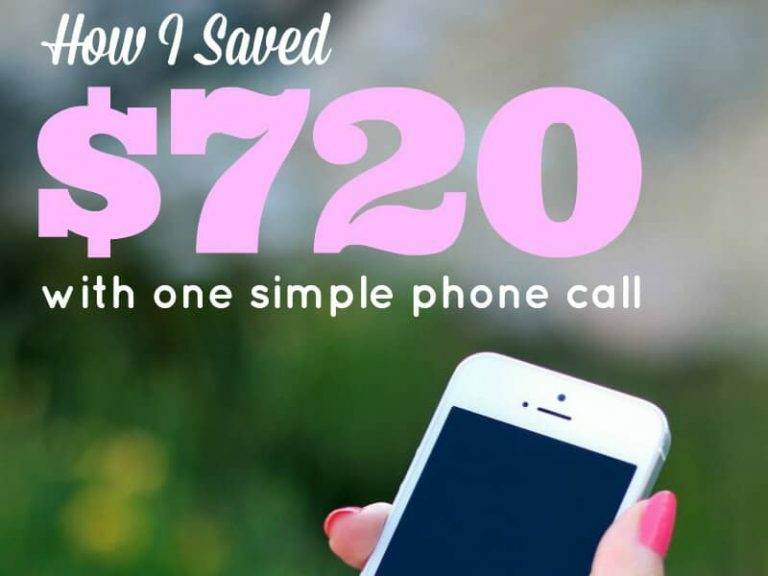 How I Saved $720 With One Simple Phone Call