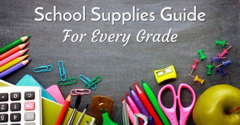 Free Back to School Supplies Guide for Every Grade