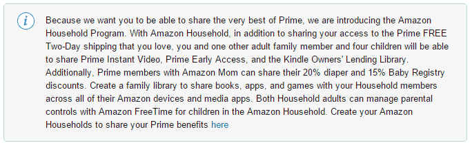 New Amazon Households program