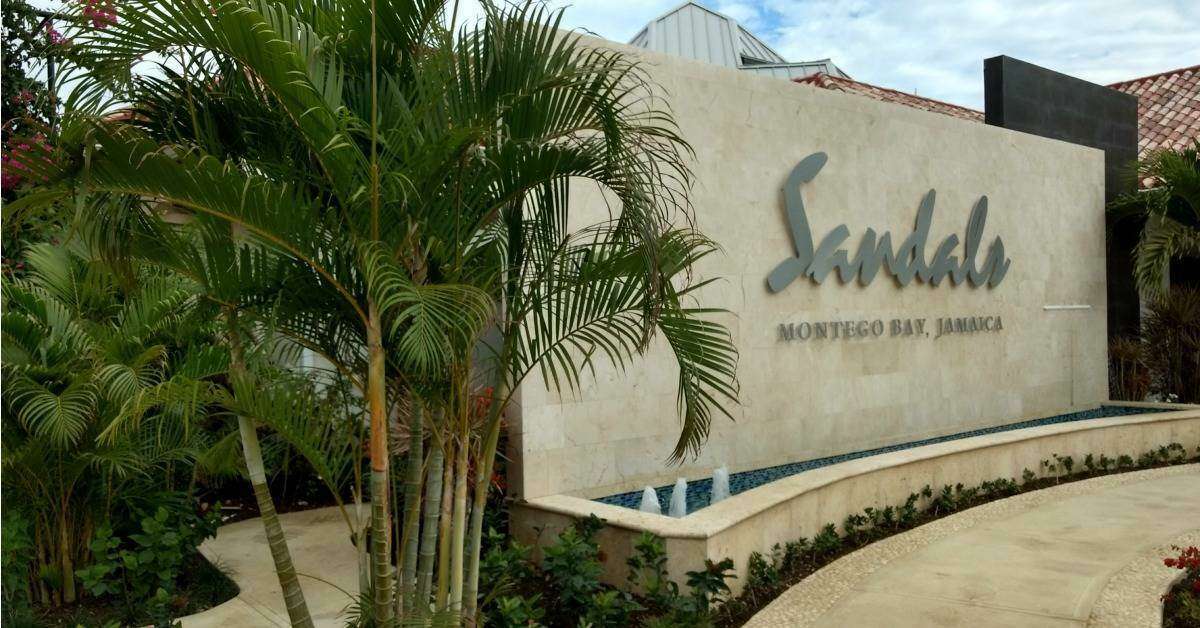 Sandals Montego Bay Jamaica Entrance Sign